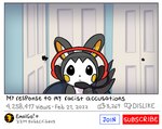 chair door electronics frown fur furniture headgear headphones headset humor inside looking_at_viewer microphone number racism sitting solo text the_truth tuft youtuber sofiavisk linus_tech_tips nintendo pokemon sad_linus youtube emolga generation_5_pokemon pokemon_(species) 2022 english_text lol_comments meme reaction_image