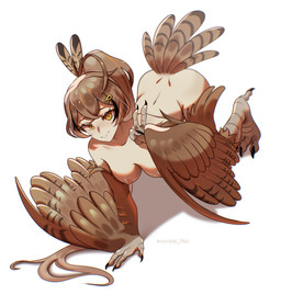 accessory all_fours alternate_species areola avian_feet avian_hands biped black_highlights black_talons breasts brown_body brown_eyebrows brown_feathers brown_hair butt closed_smile eyebrows eyelashes feathers feet female gesture hair hair_accessory hairclip hand_gesture head_feathers highlights_(coloring) long_eyelashes long_feathers looking_at_viewer medium_breasts mouth_closed nipples nude nude_female nude_humanoid orange_eyes pink_areola pink_nipples ponytail pose shadow smile smiling_at_viewer solo tail tail_feathers talons tasteful_nudity tied_hair toes v_sign winged_arms wings yellow_eyes yellow_hairclip unreal_fish european_mythology greek_mythology hololive hololive_en mythology vtuber nanashi_mumei accipitrid accipitriform animal_humanoid avian avian_humanoid bird eagle harpy harpy_eagle harpy_humanoid humanoid hybrid mythological_avian mythological_creature 2026 absurd_res colored digital_drawing_(artwork) digital_media_(artwork) hi_res pinup