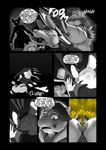antennae_(anatomy) anthro anus bag breasts bruised bruised_cheek bruised_face butt clothed clothed_anthro clothed_male clothing criminal dialogue exhibitionism fart fart_cloud fart_fetish farting_female female female_farting food fully_clothed fully_clothed_anthro fully_clothed_male group honey_(food) honey_jar intimidation jumpsuit kick male night nipples partially_clothed partially_clothed_anthro partially_clothed_anthro_nude_anthro partially_clothed_anthro_nude_male partially_clothed_female presenting presenting_anus presenting_hindquarters profanity public public_nudity shadow speech_bubble stinger stinger_tail tail text thief tongue tongue_out trio violence wings soomir heather_(soomir) hectar_(soomir) american_opossum arthropod bee hymenopteran insect mammal marsupial virginia_opossum absurd_res black_and_white comic english_text hi_res monochrome
