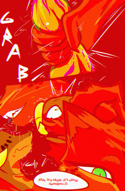 anthro bodily_fluids dialogue drugged drugging duo erection female forced fur genitals gynomorph gynomorph/female horn intersex intersex/female kissing nude penis penis_grab psychedelic simple_background smile speech_bubble substance_intoxication teeth text yellow_eyes brradett kat_(irresistable) lernie_(brradett) felid feline mammal scalie absurd_res colored comic digital_media_(artwork) english_text hi_res
