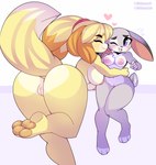 absurd_res animal_crossing anthro anthro_on_anthro anus arms_around_waist bent_over breasts butt canid canine canis cheek_lick chest_tuft crossover disney domestic_dog duo eyes_closed face_lick feet female female/female fluffy fluffy_tail fur genitals grey_body grey_fur hair hearts_around_head hi_res innie_pussy isabelle_(animal_crossing) judy_hopps lagomorph leporid licking long_ears long_hair mammal miikotorii multicolored_body multicolored_fur navel nintendo nipples nude one_eye_closed open_mouth pawpads purple_eyes pussy rabbit shih_tzu simple_background size_difference small_tail smile story story_in_description tail tongue tongue_out toy_dog tuft two_tone_body white_body white_fur yellow_body yellow_fur zootopia