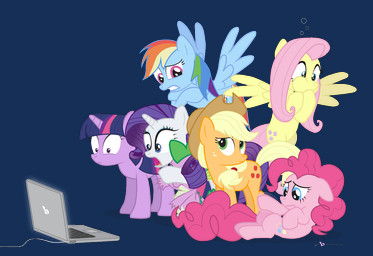 applejack_(mlp) blonde_hair blue_eyes computer dm29 eyes_closed feather female fluttershy_(mlp) freckles friendship_is_magic green_eyes hair laptop multi-colored_hair my_little_pony pink_hair pinkie_pie_(mlp) purple_eyes purple_hair rainbow_dash_(mlp) rarity_(mlp) shocked spike_(mlp) twilight_sparkle_(mlp) two_tone_hair
Rating: Safe
Score: 16
User: darknessRising
Date: February 24, 2014