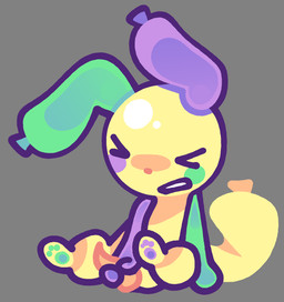 >_< anthro balloon_animal eyes_closed grey_background inflatable male masturbation mouth_closed pawpads paws penile penile_masturbation raised_paw simple_background sitting solo thrust_lines toony yellow_body dancedelightful blushcrunch_studio dandy's_world roblox looey_(dandy's_world) animate_inanimate living_inflatable hi_res