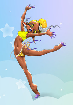 camel_toe clothed clothing crop_top dancing dark_body dark_skin female footwear humanoid_pointy_ears midriff not_furry open_mouth open_smile panties pointy_ears pseudo_hair shirt simple_background smile socks solo tentacle_hair tentacles toeless_footwear toeless_socks topwear underwear koharuno2 nintendo splatoon frye_(splatoon) aquatic cephalopod humanoid inkling mollusk hi_res