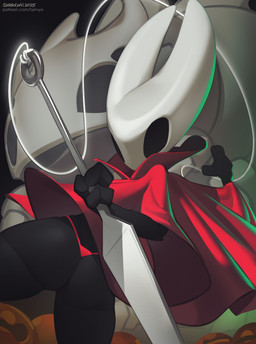 3_fingers anthro black_background black_body butt cloak clothed clothing duo female fingers looking_at_viewer looking_back looking_back_at_viewer panties pose rear_view red_cloak red_clothing red_panties red_underwear sewing_needle simple_background skimpy small_waist solo_focus standing text thick_thighs underwear syrrvya hollow_knight_(franchise) team_cherry bell_beast hornet_(hollow_knight) arthropod bell_beast_(species) 2025 dated digital_media_(artwork) hi_res url watermark