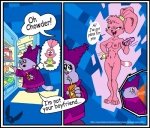 aged_up anthro appliance breasts dialogue duo female fridge genitals kitchen_appliance male nipples nude pussy tail text hengel-sama cartoon_network chowder_(series) chowder panini_(chowder) felid lagomorph leporid mammal rabbit 2011 comic english_text