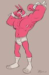 anthro armpit_hair biceps big_bulge biped body_hair briefs bulge clothing eye_patch eyebrows eyewear flexing footwear fur grey_background male muscular muscular_anthro muscular_male navel nipples open_mouth open_smile pecs pink_body pink_fur plantigrade pose pubes simple_background smile socks solo standing teeth teeth_showing tighty_whities tongue underwear white_briefs white_clothing white_footwear white_socks white_underwear markybuns epic_games fortnite lt._john_llama camelid llama mammal 2021 digital_drawing_(artwork) digital_media_(artwork) full-length_portrait hi_res pinup portrait