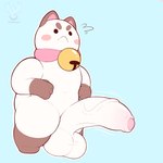 anthro balls big_balls big_penis brown_body brown_fur brush collar fur genitals huge_balls huge_penis male penis solo thick_thighs vein veiny_penis white_body white_fur yamwamm bee_and_puppycat cartoon_hangover puppycat domestic_cat felid feline felis mammal 1:1 hi_res