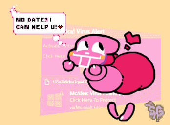 ambiguous_gender anthro bent_over big_butt blush bouncing_butt butt dialogue floating_hands floating_limbs floating_tail front_view heart_tail multicolored_body open_mouth orange_blush pink_body simple_background solo tail text text_box thick_thighs three-quarter_view two_tone_body view slugguts c.u.p.i ambiguous_species digital_creature 2d_animation animated digital_media_(artwork) frame_by_frame pixel_(artwork) pixel_animation short_playtime male_(lore)