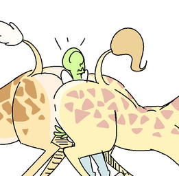 ?_face bestiality between_butts big_butt butt butt_bump butt_smother dominant dominant_female female feral group group_sex huge_butt human_on_feral interspecies larger_female larger_feral male markings raised_tail sex size_difference slightly_chubby smaller_human smaller_male smothering spots spotted_body tail nobby_(artist) annabelle_(madmax) anon paisley_(nobby) giraffe giraffid human mammal aliasing binary_drawing digital_drawing_(artwork) digital_media_(artwork)