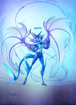 2_horns anthro arm_fin back_wings big_wings biped blue_body blue_eyes blue_hair breasts claws countershade_face countershade_scales countershade_torso countershading digitigrade elemental_manipulation featureless_breasts featureless_crotch female fin front_view gesture hair halo hand_gesture hand_on_hip hand_on_own_hip horn leg_fins looking_aside membrane_(anatomy) membranous_wings multicolored_body multicolored_hair nude pointing scales simple_background slim solo spread_wings standing tail tail_fin toe_claws two_tone_body two_tone_hair water water_manipulation white_body white_hair wings david_lillie dreamkeepers mythology dragon mythological_creature mythological_scalie scalie 2023 hi_res