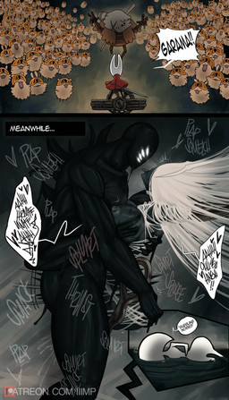 2_panel_comic ambiguous_gender anthro areola big_breasts big_butt biped black_body black_text breast_grab breasts butt butt_grab cloak clothed clothing dialogue dominant dominant_male ellipsis exclamation_point eye_scar facial_scar female female_penetrated feral fingers fur group hair hand_on_breast hand_on_butt heart_symbol holding_melee_weapon holding_object holding_weapon humor long_hair looking_at_another male male/female male_penetrating melee_weapon moan motion_lines multi_arm multi_eye multi_limb nipples open_mouth open_smile penetration red_cloak red_clothing scar sex smile sound_effects speech_bubble standing submissive submissive_female text text_box tongue tongue_out weapon weapon_on_back white_body white_eyes iiimp family_guy_death_pose hollow_knight:_silksong hollow_knight_(franchise) team_cherry grand_mother_silk hornet_(hollow_knight) lace_(hollow_knight:_silksong) shade_lord_(hollow_knight) vog_(hollow_knight:_silksong) arthropod flea_(hollow_knight:_silksong) humanoid shadow_creature 2025 absurd_res comic english_text hi_res meme