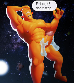 1_eye abs balls dialogue disembodied_hand erection genitals ghost_hand handjob humanoid_genitalia male muscular muscular_male nipples orange_body penile planet profanity sex space text ks_simp_(artist) image_comics invincible_(image_comics) allen_the_alien alien alien_humanoid humanoid unopan absurd_res english_text hi_res
