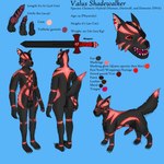 animal_genitalia anthro black_body black_fur feral fur fur_markings genitals glowing glowing_markings knot male markings sheath simple_background solo valus_shadewalker valus_shadewalker(valus_shadewalker) absurd_res hi_res model_sheet