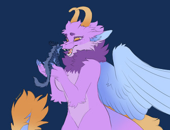 anthro antlers blue_body blue_ears blue_paws blue_wings breasts dewlap_(anatomy) dragon_paws duo female fluffy fluffy_ears fluffy_tail fur horn kissing larger_female male male/female markings micro multicolored_body multicolored_fur pink_body pink_fur pink_tail purple_body purple_fur romantic romantic_couple shrunk size_difference smaller_male tail tail_fluff transformation two_tone_body wings yellow_eyes yellow_horn yellow_tail mozbite mythology drak_(digitalscales) petal_(dapperhedgehog) dragon eastern_dragon fairy_dragon furred_dragon furred_scalie lizard mythological_creature mythological_scalie reptile scalie winged_dragon wingless_dragon alpha_channel colored_sketch sketch
