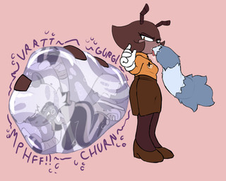 anthro clothed clothing digestion digestion_noises duo female female/female female_anthro internal oral_vore same_size_vore vore tascom idw_publishing sega sonic_the_hedgehog_(comics) sonic_the_hedgehog_(idw) sonic_the_hedgehog_(series) tangle_the_lemur ant arthropod honeypot_ant hymenopteran insect lemur mammal primate ring-tailed_lemur strepsirrhine hi_res