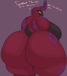 antennae_(anatomy) anthro belly big_belly big_breasts big_butt black_eyes breasts butt curvy_figure ellipsis female half-closed_eyes huge_breasts huge_butt huge_hips huge_thighs hyper hyper_butt looking_at_viewer looking_back multicolored_body narrowed_eyes nude overweight overweight_anthro overweight_female question_mark rear_view side_belly side_boob simple_background solo text thick_thighs voluptuous wide_hips yellow_sclera xytora nintendo pokemon vera_(xytora) generation_5_pokemon pokemon_(species) scolipede 2022 absurd_res digital_media_(artwork) english_text hi_res