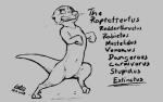 2018 anthro arin_(letodoesart) black_and_white bodily_fluids digitigrade drooling english_text letodoesart male mammal monochrome mustelid nude otter saliva signature solo text whiskers