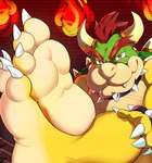 3_toes anthro claws feet foot_fetish foot_focus looking_at_viewer male soles solo toe_claws toes pmarshyy mario_bros nintendo bowser koopa scalie