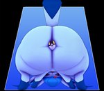 2023 3d_(artwork) absurd_res ambiguous_gender angry big_butt butt cindablimp cross-popping_vein digital_media_(artwork) eeveelution feral generation_4_pokemon glaceon hi_res huge_butt looking_at_viewer looking_through looking_through_legs looking_through_legs_at_viewer nintendo object_in_ass pokeball pokemon pokemon_(species) raised_tail solo tail thick_thighs ultra_ball