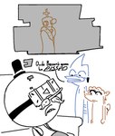 anthro bodily_fluids clothed clothing drooling facial_hair furniture group hat headgear headwear humor male mustache saliva saliva_string sofa text vr_headset gglloooopp cartoon_network glitch_productions regular_show the_amazing_digital_circus kinger_(tadc) mordecai_(regular_show) pops_maellard rigby_(regular_show) animate_inanimate avian bird blue_jay corvid humanoid jay_(bird) living_chess_piece mammal new_world_jay oscine passerine procyonid raccoon crossover english_text