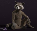 anthro balls brown_body brown_eyes brown_fur claws erection facial_markings front_view fur genitals head_markings male markings mask_(marking) nude penis simple_background sitting smile solo spread_legs spreading text rockyrcoon disney guardians_of_the_galaxy marvel rocket_raccoon mammal procyonid raccoon 3d_(artwork) absurd_res digital_media_(artwork) english_text hi_res watermark