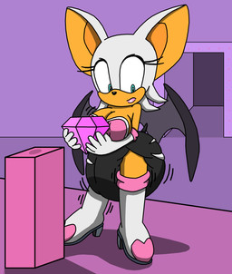 anthro armwear bat_ears bat_wings big_breasts big_diaper blue_eyes boots breasts cleavage clothed clothing clothing_transformation diaper elbow_gloves exposed_diaper female footwear gem gloves handwear high_heeled_boots high_heels legwear membrane_(anatomy) membranous_wings pillar shoes solo stealing surprised tail thief thigh_boots thigh_highs torn_clothing transformation wings mephy44 sega sonic_the_hedgehog_(series) rouge_the_bat bat mammal absurd_res hi_res