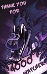 ambiguous_gender big_fangs black_frill bodily_fluids fangs feral forked_tongue frill_(anatomy) grey_body head_crest head_frill holding_object holding_sign horn mouth_shot open_mouth purple_eyes purple_horn saliva saliva_on_tongue scales sharp_teeth sign simple_background solo teeth tongue white_body white_scales kardinaluz mythology dragon mythological_creature mythological_scalie scalie hi_res