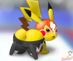 anus blush butt clothing cosplay_pikachu_(costume) costume looking_at_viewer male solo davidkyatt nintendo pokemon pikachu_libre generation_1_pokemon pikachu pokemon_(species) 2019 6:5