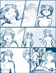 2018 anthro bed blue_and_white bottle breasts canid canine canis clothed clothing comic conditional_dnp container dream featureless_breasts felid female flower fur furniture group hair kathrin_vaughan keidran male mammal monochrome natani nude plant simple_background sketch tom_fischbach twokinds water_bottle white_background wolf youngtani zen_(twokinds)