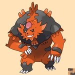 3_claws 5_claws alternate_species biped bipedal_feral claws feral fur male orange_body orange_fur solo darknsfwindie nintendo pokemon team_flare lysandre_(pokemon) bloodmoon_ursaluna generation_9_pokemon pokemon_(species) 1:1 hi_res