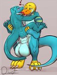 2023 3_toes 5_fingers 5_toes abdominal_bulge anal anal_penetration anthro balls big_balls big_dom_small_sub big_feet big_penis blue_balls blue_body blue_eyes blue_penis blue_scales blush bodily_fluids butt cel_shading claws collared_lizard common_collared_lizard cum cum_on_chest digital_drawing_(artwork) digital_media_(artwork) divot dominant duo feet finger_claws fingers foot_focus genital_fluids genitals green_eyes grey_background hand_on_neck heart_symbol hi_res holding_both_legs holding_both_thighs holding_leg holding_thigh huge_balls huge_penetration huge_penis hyper hyper_balls hyper_genitalia hyper_penis larger_anthro larger_male light lighting lizard looking_at_another looking_pleasured male male/male markings monroe_lehner motion_lines nude nude_anthro nude_male open_mouth orgasm orgasm_face penetration penile penile_penetration penis penis_in_ass pink_penis pink_tongue precum precum_on_balls precum_on_butt precum_on_ground precum_on_penis red_tongue reptile ridiculous_fit scales scalie sex shaded signature simple_background size_difference smaller_anthro smaller_male smaller_penetrated spots spotted_body spotted_scales stand_and_carry_position standing standing_sex striped_body striped_scales stripes tail teeth thick_penis toe_claws toes tongue tongue_out white_claws yellow_body yellow_scales zephis_lacertilia