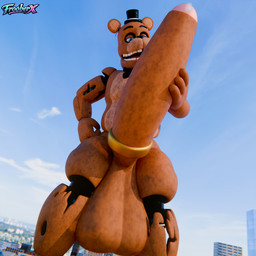 accessory anthro balls big_balls big_butt big_penis bodily_fluids bow_tie brown_body brown_fur building bus butt city cityscape clothed clothed_male clothing cloud cock_ring cock_vore commercial_vehicle day exhibitionism foreskin fur genitals happy hat headgear headwear huge_balls huge_penis hyper hyper_balls hyper_genitalia hyper_penis imminent_vore jewelry light logo looking_at_another looking_pleasured machine macro male nude nude_macro nude_male outside penile penis penis_accessory penis_jewelry public public_nudity seductive sky skyscape skyscraper solo store sunlight teeth thick_thighs tongue vehicle vein veiny_penis vore frooberx spacebaron_(modeler) five_nights_at_freddy's five_nights_at_freddy's_2 scottgames freddy_(fnaf) withered_freddy withered_freddy_(fnaf) animatronic bear human mammal robot 1:1 2026 3d_(artwork) artist_logo colored digital_media_(artwork) widescreen