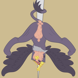anus backsack balls beak butt clothing elderly elderly_feral elderly_male eyebrows eyes_closed feathered_wings feathers feet feral genitals grey_body grey_feathers hat headgear headwear long_tail male on_model penis perineum pink_anus pink_balls pink_penis pink_perineum pole raised_tail saggy_balls solo spread_legs spread_wings spreading stripper_pole tail tail_anus tail_tuft toes tuft upside_down wings yellow_beak bob-jiggles friendship_is_magic hasbro my_little_pony mythology grampa_gruff_(mlp) avian gryphon mythological_avian mythological_creature 1:1 absurd_res hi_res