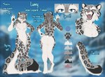 big_tail breasts featureless_breasts featureless_crotch female fur huge_tail long_tail medium_breasts tail teeth text thick_thighs white_body white_fur wide_hips niibinziibi lumy felid feline mammal pantherine snow_leopard digital_media_(artwork) english_text hi_res model_sheet