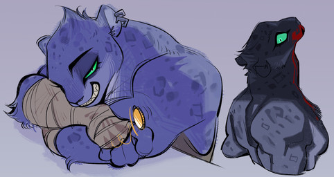 anthro arm_wraps blood bodily_fluids breasts coin coin_flip ear_piercing ear_ring female fur green_sclera grin looking_at_viewer markings muscular muscular_anthro muscular_female narrowed_eyes nosebleed piercing ring_piercing sharp_teeth side_boob smile solo spots spotted_body spotted_fur teeth wraps glacierclear dreamworks the_bad_guys kitty_kat_(the_bad_guys) felid mammal pantherine snow_leopard 2025 hi_res