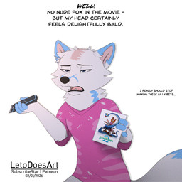 anthro biped clothed clothed_anthro clothed_male clothing fingers front_view fur looking_at_viewer male simple_background solo standing tail teeth text tongue letodoesart leto_(letodoesart) mammal mustelid otter 1:1 2026 digital_drawing_(artwork) digital_media_(artwork) english_text