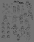 anthro backpack biped bottomwear breasts clothed clothing eyewear feet female feral genitals glasses handbag hindpaw hoodie multiple_poses navel nipples nude open_mouth pants paws plushie pose pussy sitting size_difference slightly_chubby solo standing text tongue topwear wide_hips conditional_dnp sefeiren lizzy_(sefeiren) eulipotyphlan hedgehog lagomorph leporid mammal rabbit concept_art english_text hi_res model_sheet monochrome sketch