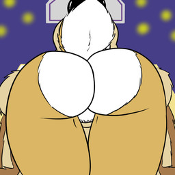 anthro basketball_court brown_body brown_fur butt duo female fur lights male multicolored_body multicolored_fur oral_vore simple_background swallowing teeth vore yellow_body yellow_fur humbug_(artist) looney_tunes space_jam warner_brothers lola_bunny wile_e._coyote canid canine canis coyote lagomorph leporid mammal rabbit 1:1 2026 digital_media_(artwork)