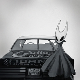 anthro cape car cloak clothed clothed_anthro clothed_female clothing female leaning robe solo vehicle decinnium buick buick_grand_national daytona_hornet daytona_usa gnx_(album) hollow_knight_(franchise) kendrick_lamar sega team_cherry hornet_(hollow_knight) animal_humanoid arthropod arthropod_humanoid humanoid insect insect_humanoid 1:1 2025 greyscale hi_res monochrome