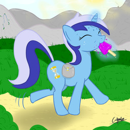cutie_mark detailed_background female feral food food_fetish horn hourglass_(object) popsicle quadruped solo suggestive suggestive_food sun sunny tail toony toothpaste colgate_answers friendship_is_magic hasbro my_little_pony mythology minuette_(mlp) equid equine mammal mythological_creature mythological_equine unicorn 1:1