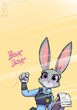 3_fingers angry anthro badge clothed clothing female fingers fur grey_body grey_fur knocking looking_at_another looking_at_viewer notebook pink_inner_ear pink_nose police police_badge police_uniform purple_eyes simple_background small_waist solo sound_effects text uniform window yellow_background conditional_dnp jollyjack disney zootopia judy_hopps lagomorph leporid mammal rabbit 2022 english_text wallpaper