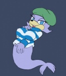 anthro big_breasts breasts clothing female hat headgear headwear looking_at_viewer nipples simple_background solo sweater topwear unknown_artist archie_comics sega sonic_the_hedgehog_(archie) sonic_the_hedgehog_(comics) sonic_the_hedgehog_(series) sealia_seal mammal marine pinniped seal colored