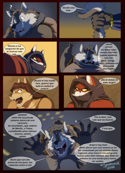 5_fingers anthro big_breasts black_nose bodily_fluids breasts brown_body brown_fur brown_hair brown_nose clothed clothed_anthro clothed_female clothed_male clothing crying dialogue dress fangs female fingers fur group hair holding_tail hood huge_breasts humanoid_hands male multicolored_body multicolored_fur muscular muscular_anthro muscular_male night red_body red_fur scared speech_bubble tail tan_body tan_fur tavern tears teeth text topwear trio two_tone_body two_tone_fur white_body white_fur xxsparcoxx acarius_medjay nikos_(xxsparcoxx) nineveh_(xxsparcoxx) teofacio_larna canid canine canis fox jackal mammal red_fox true_fox wolf 2022 absurd_res comic digital_media_(artwork) hi_res spanish_text