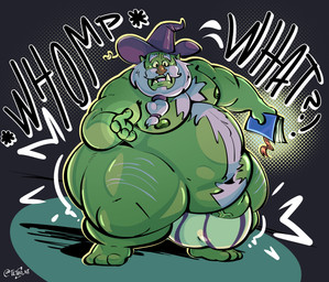balls beard beard_ponytail belly_hair big_balls big_feet big_penis body_hair book bulge chest_hair clothing facial_hair feet genitals growth hairy_legs huge_penis huge_thighs hyper magic_user magician magician_hat male muscle_growth musclegut muscular muscular_male mustache onomatopoeia overweight overweight_male penis simple_background solo sound_effects spellbook text thick_thighs underwear tetoo_ni humanoid orc absurd_res hi_res signature
