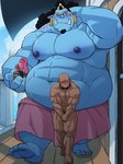 abs bald beard big_dom_small_sub big_muscles big_pecs black_hair blonde_hair blue_body blush bodily_fluids collar covering covering_crotch dildo dominant dominant_humanoid dominant_male duo facial_hair fangs hair human_on_humanoid imminent_sex interspecies larger_humanoid larger_male long_hair male male/male multicolored_hair musclegut muscular muscular_human muscular_humanoid muscular_male muscular_sub navel nipples nude pecs sex_toy sideburns size_difference smaller_human smaller_male submissive submissive_human submissive_male sweat teeth othukimi one_piece jinbe animal_humanoid fish fish-men_(one_piece) fish_humanoid human humanoid mammal marine marine_humanoid