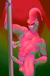 balls bearwire08 black_sclera breasts erection genitals male male/male muscular not_furry nude penis pink_body red_eyes simple_background solo tail dragon_ball dragon_ball_z majin_buu super_buu alien alien_humanoid humanoid majin absurd_res digital_media_(artwork) hi_res