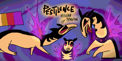 black_body black_fur colored_fire feral fire fur guncht hisuian_form hisuian_typhlosion male model_sheet nintendo pokemon pokemon_(species) purple_fire regional_form_(pokemon) solo tan_body tan_fur