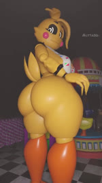 anthro big_butt bite biting_lip biting_own_lip blinking breasts butt butt_slap female gesture hand_gesture looking_at_viewer machine nude rear_view self_bite slap smile solo thick_thighs v_sign alyta3d five_nights_at_freddy's five_nights_at_freddy's_2 scottgames toy_chica_(fnaf) animatronic avian bird chicken galliform gallus_(genus) phasianid robot 3d_(artwork) 3d_animation 9:16 animated digital_media_(artwork) short_playtime sound webm