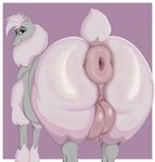 absurd_res anus balls big_balls big_butt butt camelid feral genitals hi_res llama looking_at_viewer male mammal neck_tuft open_season presenting presenting_anus presenting_hindquarters puffy_anus raised_tail solo tail thehonestrival tuft wide_hipped_male wide_hips